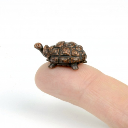 Miniature Bronze Tortoise Sculpture